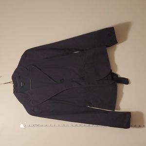 Navy blue jacket. Size small. Has a liner